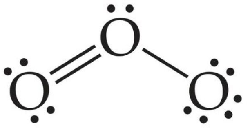 تمثيل لويس لجزيء الأوزون